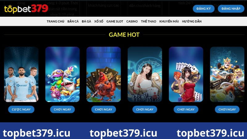 Các trò chơi hấp dẫn, thú vị tại nhà cái Topbet379